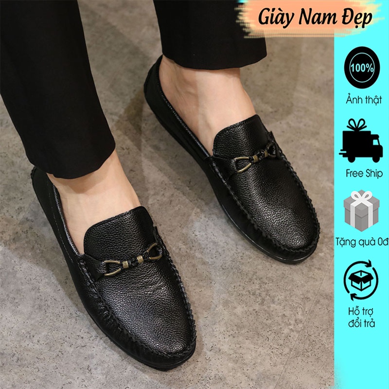 Giày mọi nam đẹp giá rẻ, đế cao su đúc mã M001