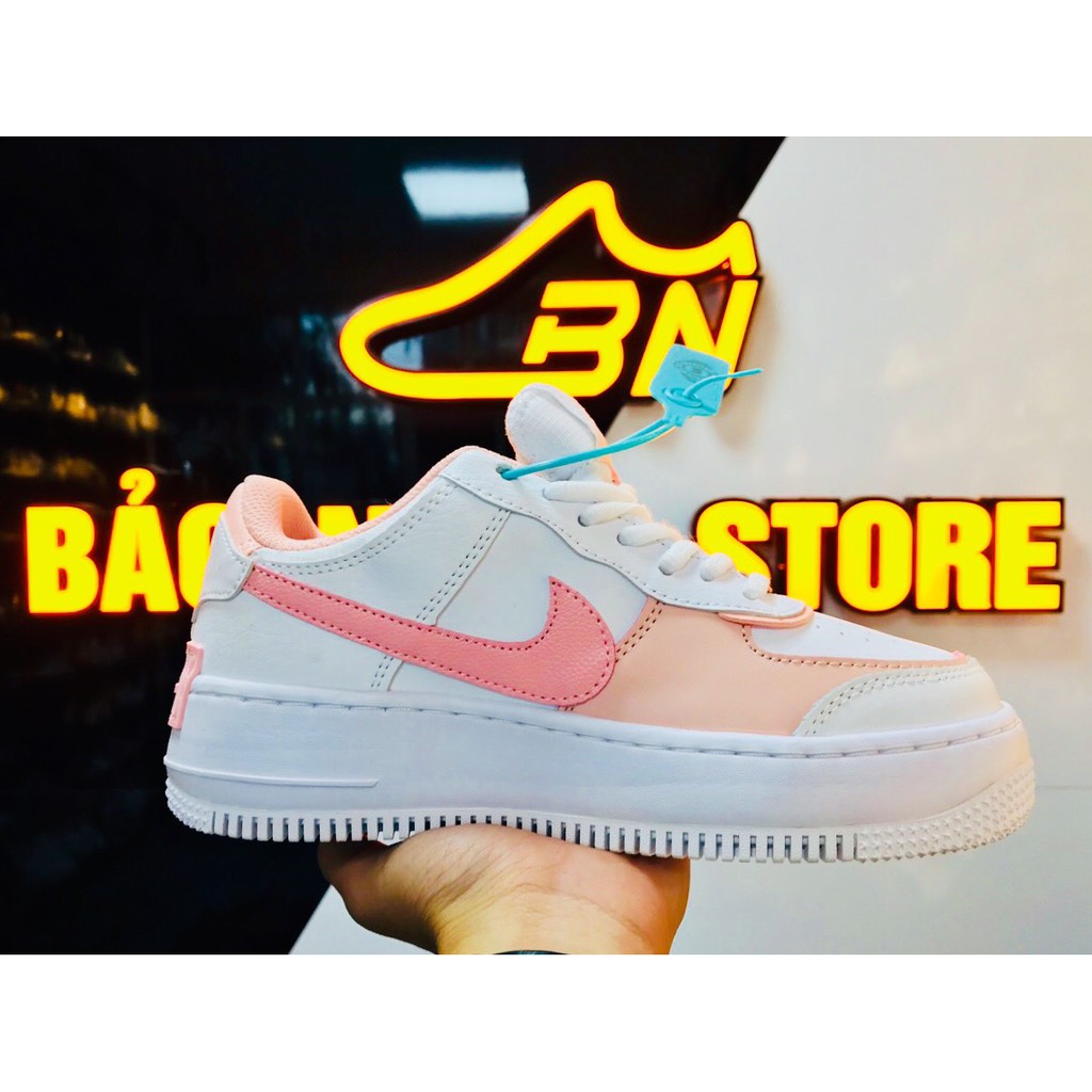 [ Full Bill + Box + Giấy gói ] Giày Sneaker AF1_Shadow_Pastel_Pink_ Màu Hồng Phấn.