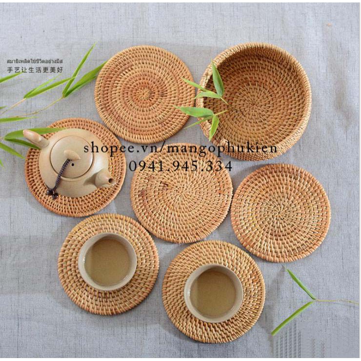 Miếng lót ly cốc mây guột