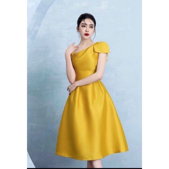 Đầm Nơ Bên Nhún Eo
