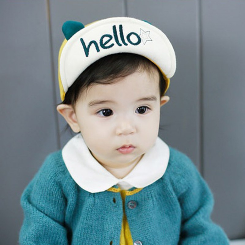 Mũ lưỡi trai in chữ và hình động vật màu sắc dễ thương cho bé