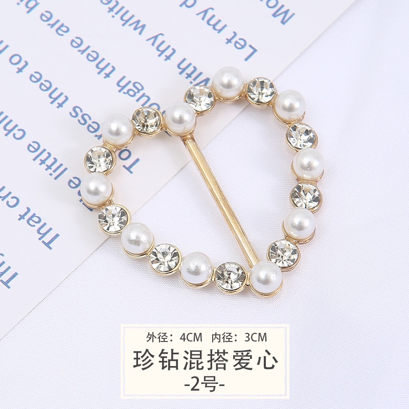 Khóa Thắt Nút Thắt Nút Đính Đá Ngọc Trai Dùng Trang Trí Áo Thun/Khăn Choàng Cổ/Thắt Lưng