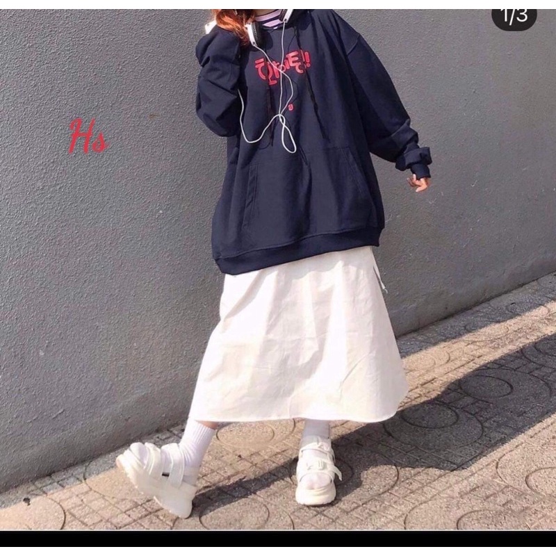 Áo nỉ mũ chữ đỏ HS6