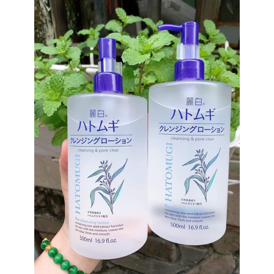 Nước tẩy trang, dầu tẩy trang ý dĩ Hatomugi The cleansing lotion 500ml Nhật Bản