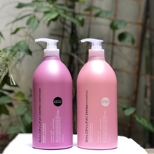 Bộ Dầu Gội, Xả Siêu Dưỡng Và Phục Hồi Tóc Hư Tổn Salon Link Repair & Protect Extra (1000ml), Nhập Khẩu Nội Địa Nhật Bản