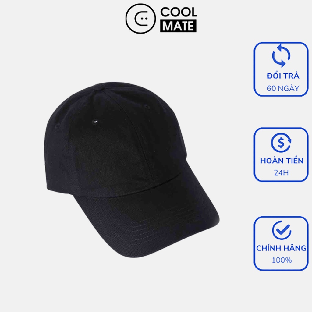 Mũ lưỡi trai trơn ĐEN Unisex Simple Cool thương hiệu Coolmate