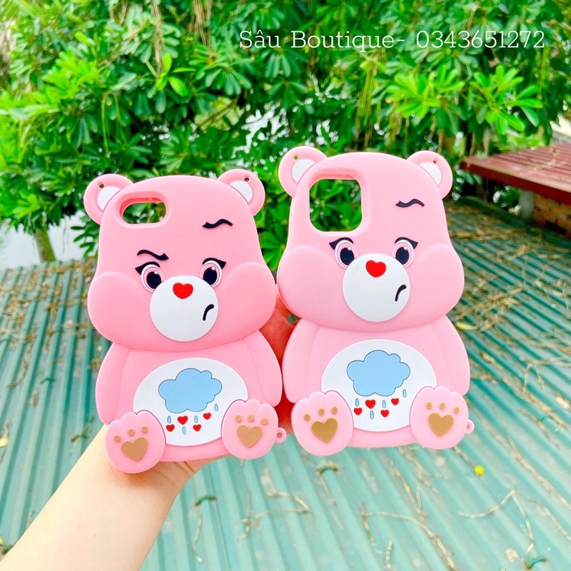 Ốp lưng iphone silicon hình gấu, khủng long và thỏ tím đúc su mềm ip 6/6s/6pl/6spl/7/7pl/8/8pl