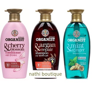 DẦU GỘI / KEM XẢ ORGANIST ANH ĐÀO DƯỠNG ẨM / THẢO MỘC TỰ NHIÊN 500ML