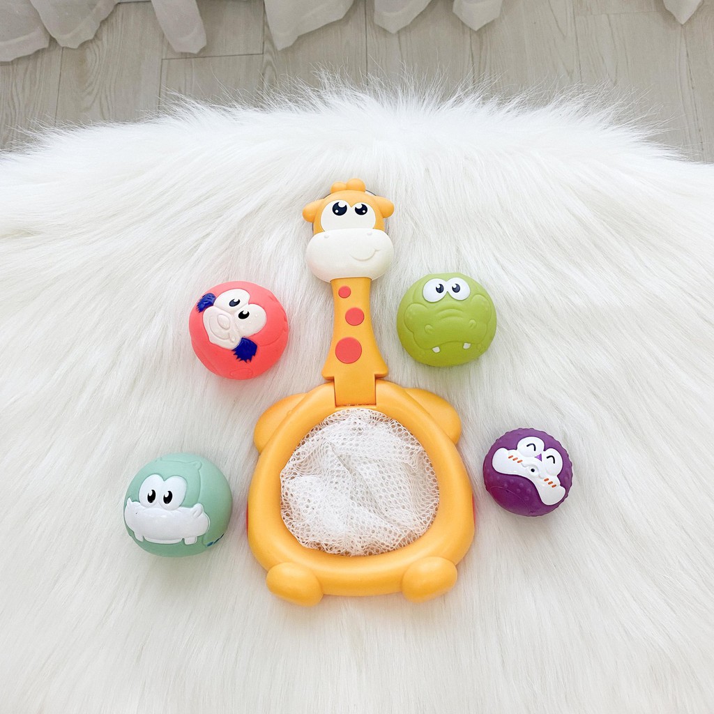 [Haobaby shop] Set vợt thú Hươu cao cổ - Đồ chơi nhà tắm 2020