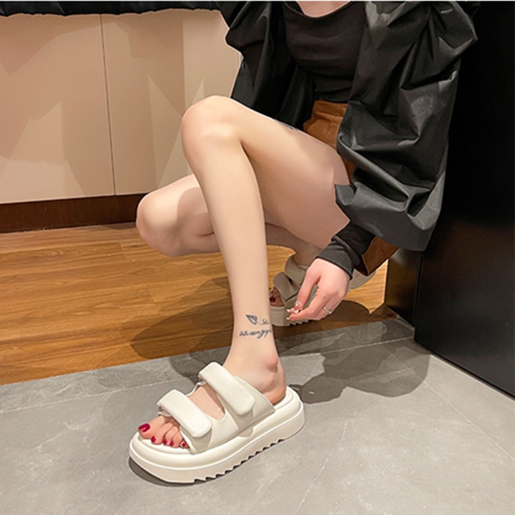 Dép quai ngang đế dày thời trang cho nữ
