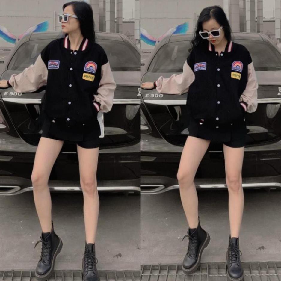 Áo Khoác Bomber Nhung Gân Phối Màu Cực Xinh đẳng cấp việt của thời trang kim gia