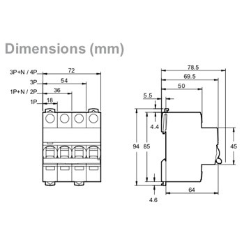 Cầu dao MCB / Aptomat tự động Acti9 IK60N 1P 2P - Schneider Electric