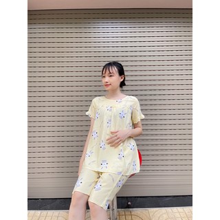 Bộ đồ bầu mặc nhà chất lanh