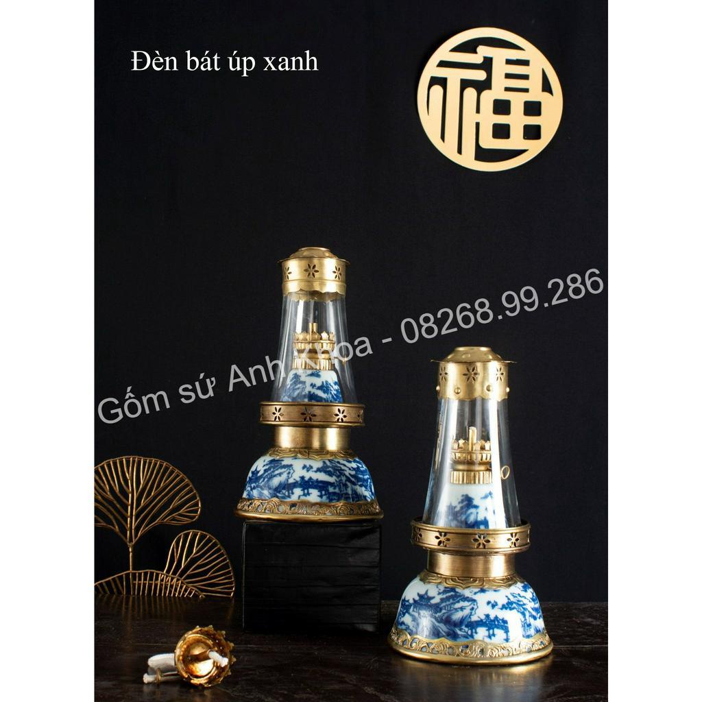 Đèn thờ, Đèn dầu men rạn cổ  Bát Tràng Cao Cấp Sang Gomsudecor21