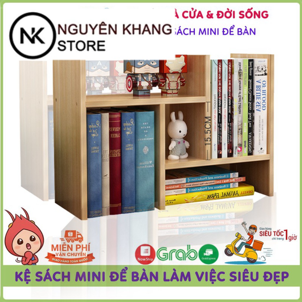 💕Siêu Đẹp💕 Kệ Sách Mini, Giá Để Sách, Tài Liệu Văn Phòng Trên Bàn Làm Việc Bằng Gỗ, Trang Trí Bàn Làm Việc