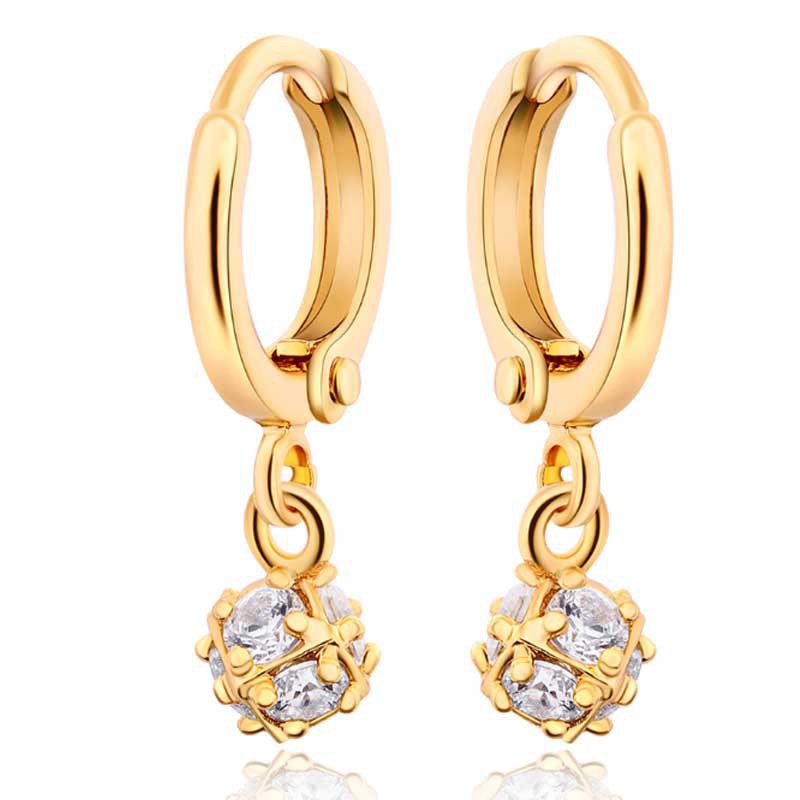 Khuyên tai đính đá hình vuông thời trang thanh lịch dành cho nữ