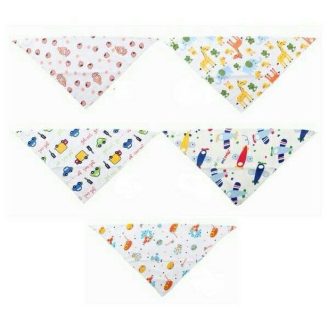 Yếm tam giác cotton cúc bấm cho bé loại đẹp