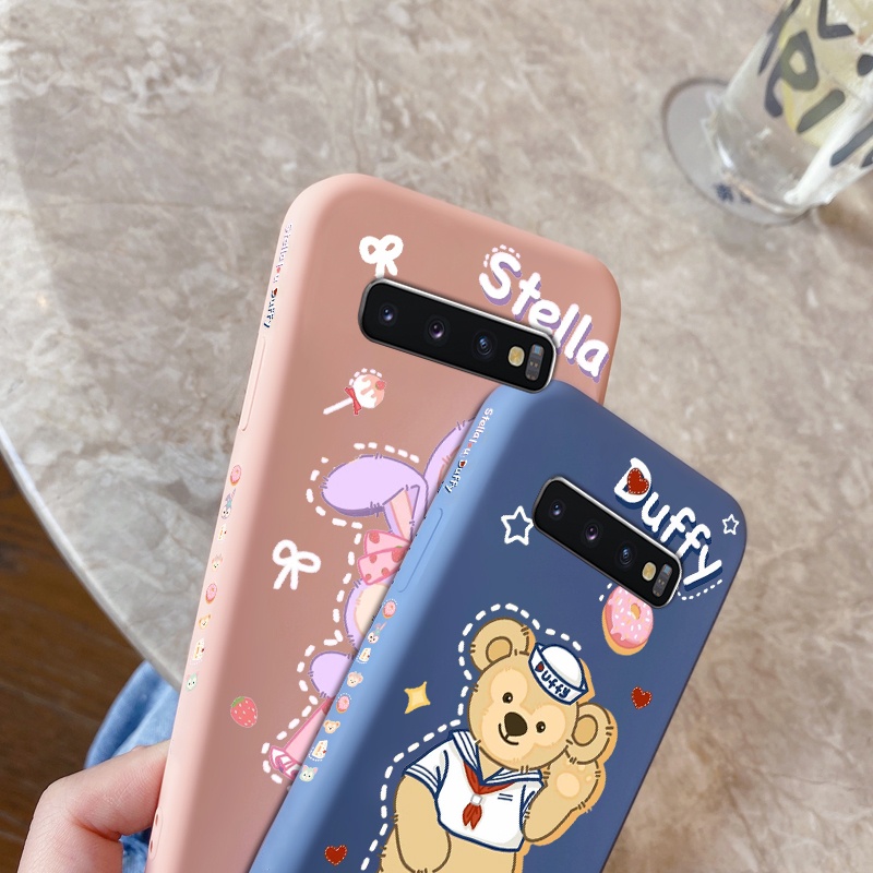 Ốp điện thoại silicon dẻo viền vuông họa tiết hoạt hình Duffy stellalou cho SAMSUNG GALAXY S10 4G S10 5G S10E S10 LITE S10 PLUS S9 S9 PLUS