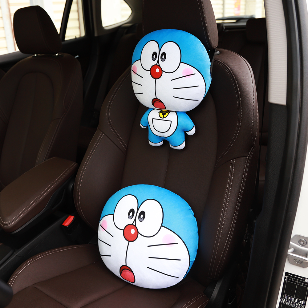 Mới Gối Tựa Đầu Và Lưng Họa Tiết doraemon Hoạt Hình Đáng Yêu Dành Cho Xe Hơi