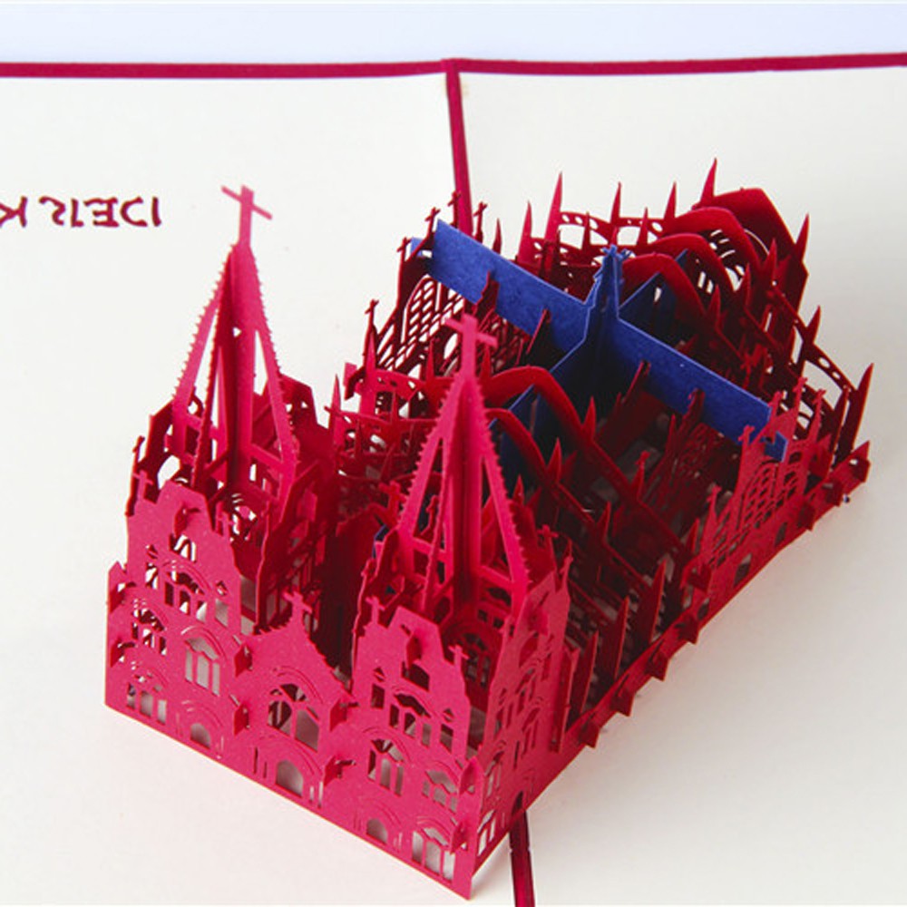 Thiệp Nổi 3d Hình Pop Up Cathedral