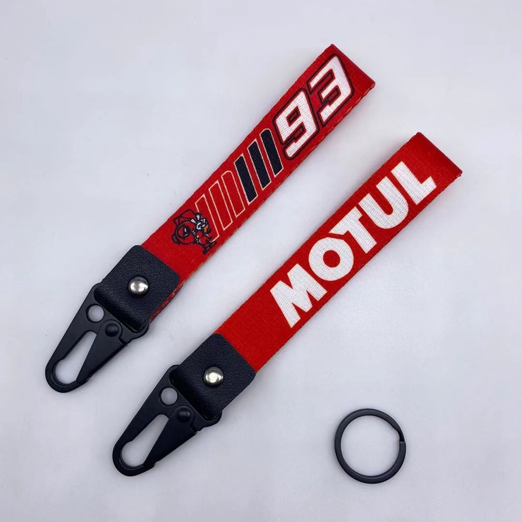 Móc Khóa Xe Máy Vải Satin, Đầu Khóa Đồng Cao Cấp