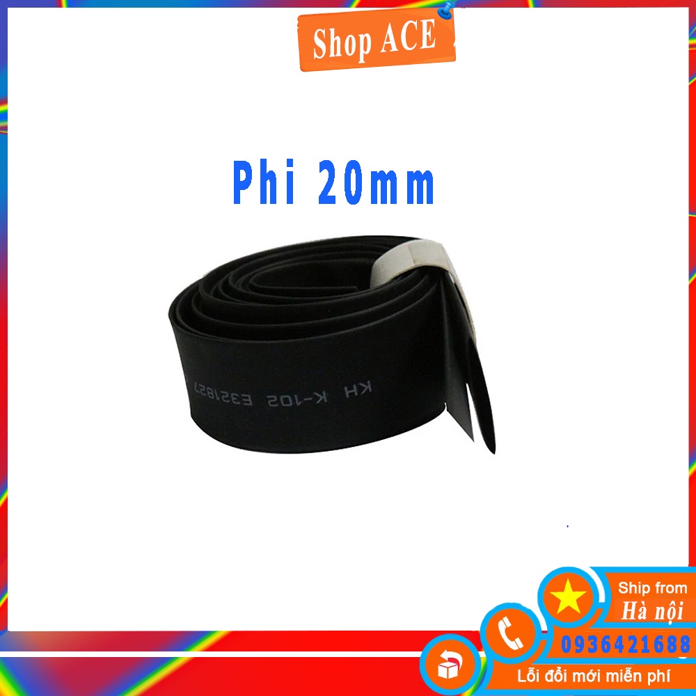 Combo 5 ống ghen nhiệt phi 20mm màu đen