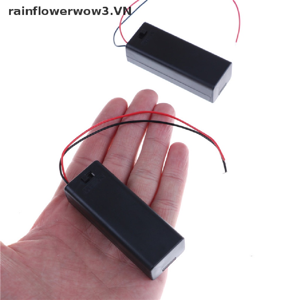 Bộ 2 Hộp Đựng Pin AA 1.5V Có Nút Bật / Tắt Tiện Dụng Ốp