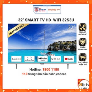 Smart tv hd coocaa 32 inch wifi - model 32s3u - miễn phí lắp đặt