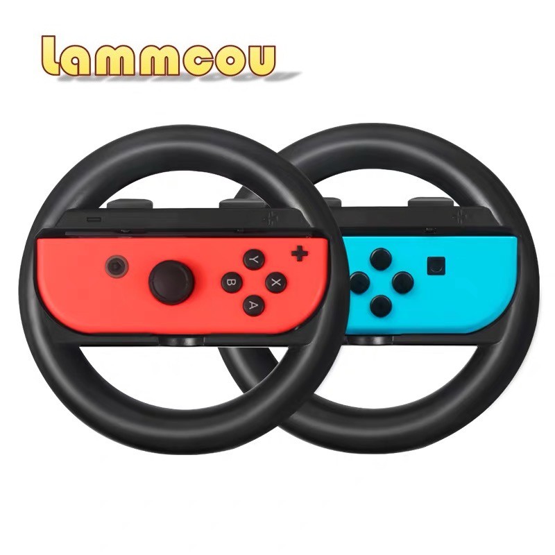 Lammcou JoyCon Controller Steering Wheel Hand Grip compatible with Nintendo Switch