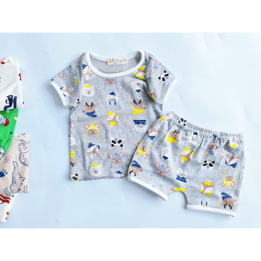 Bộ Borip Bé Trai Quần Đũng Họa Tiết Đáng Yêu, Chất Liệu Co Giãn Thấm Hút HM143-Homi Kids