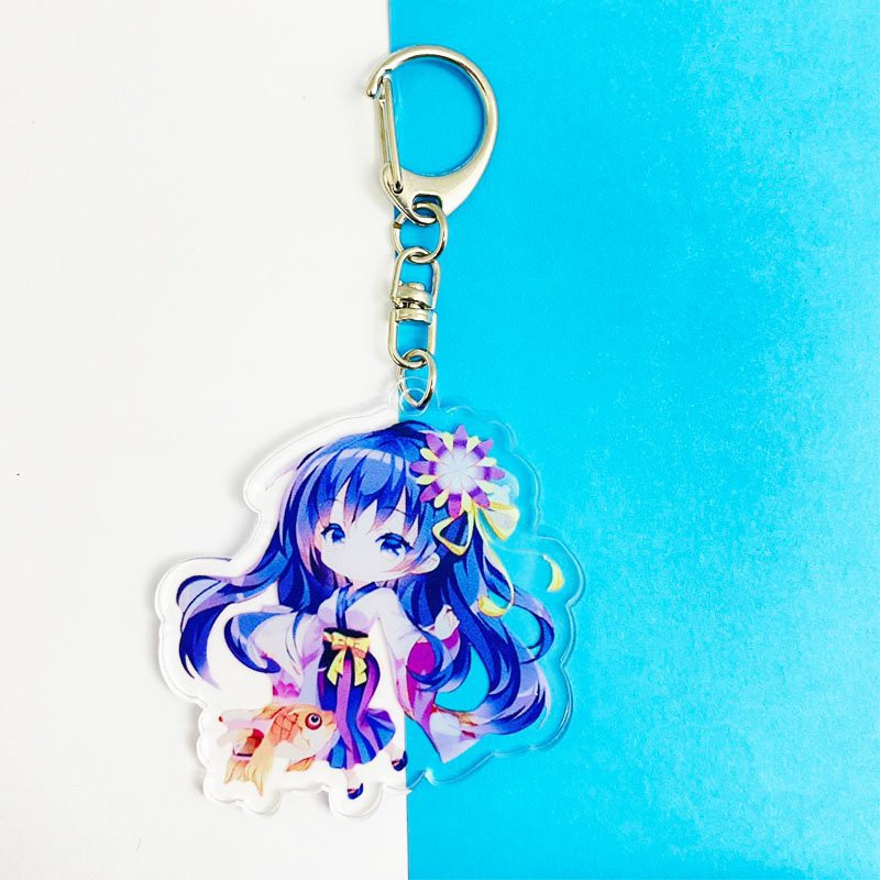 ( Mica trong acrylic) Móc khóa DATE A LIVE ver YUKATA in hình anime chibi xinh xắn