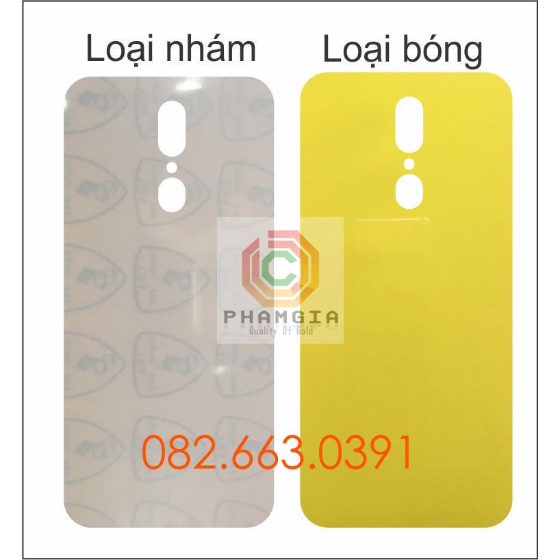 Dán PPF bóng, nhám cho Oppo F11 Pro/ Oppo F11 màn hình, mặt lưng, full lưng viền siêu bảo vệ