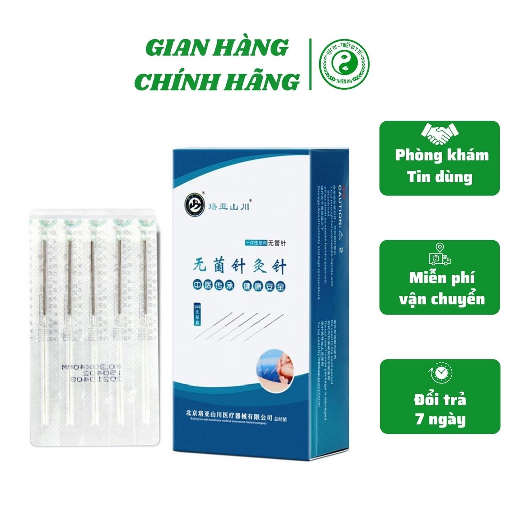Kim châm cứu Lạc Á dạng vỉ- hộp 100 kim- siêu rẻ- Đủ kích thước