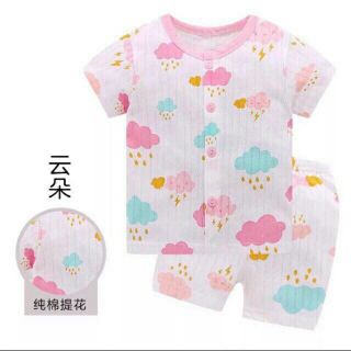 Bộ cotton giấy cộc tay cho bé( kéo sang xem ảnh thật)
