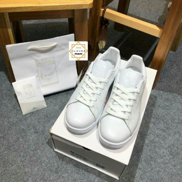 (CÓ SẴN - FULL PHỤ KIỆN) giày thể thao sneaker STAN SMITH Full white trắng
