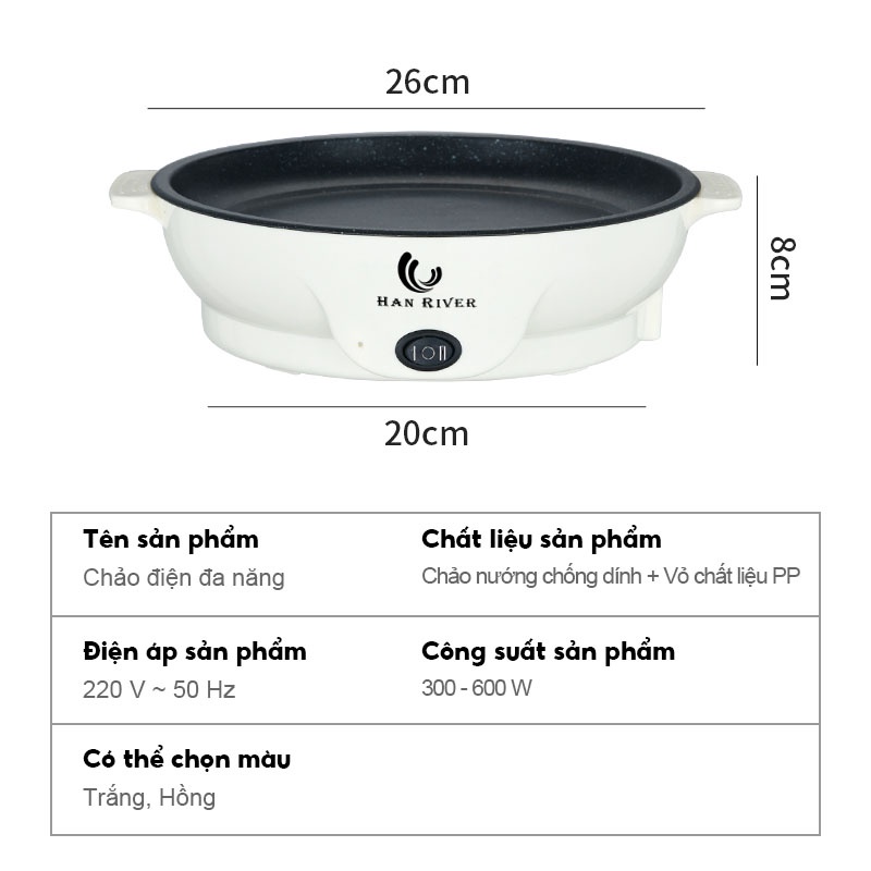 Bếp nướng điện HAN RIVER đa năng mini chính hãng