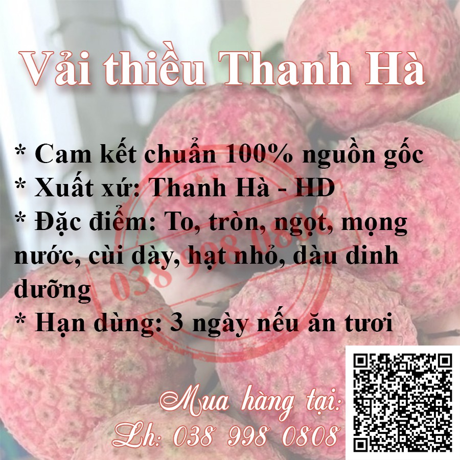 [Toàn Quốc] Vải Thiều Thanh Hà Chuẩn (1KG Vải Tươi)