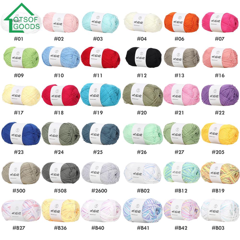 Cuộn len sợi tre cotton bện sáu dây chất lượng cao dùng đan thêu áo sweater mũ len cho bé