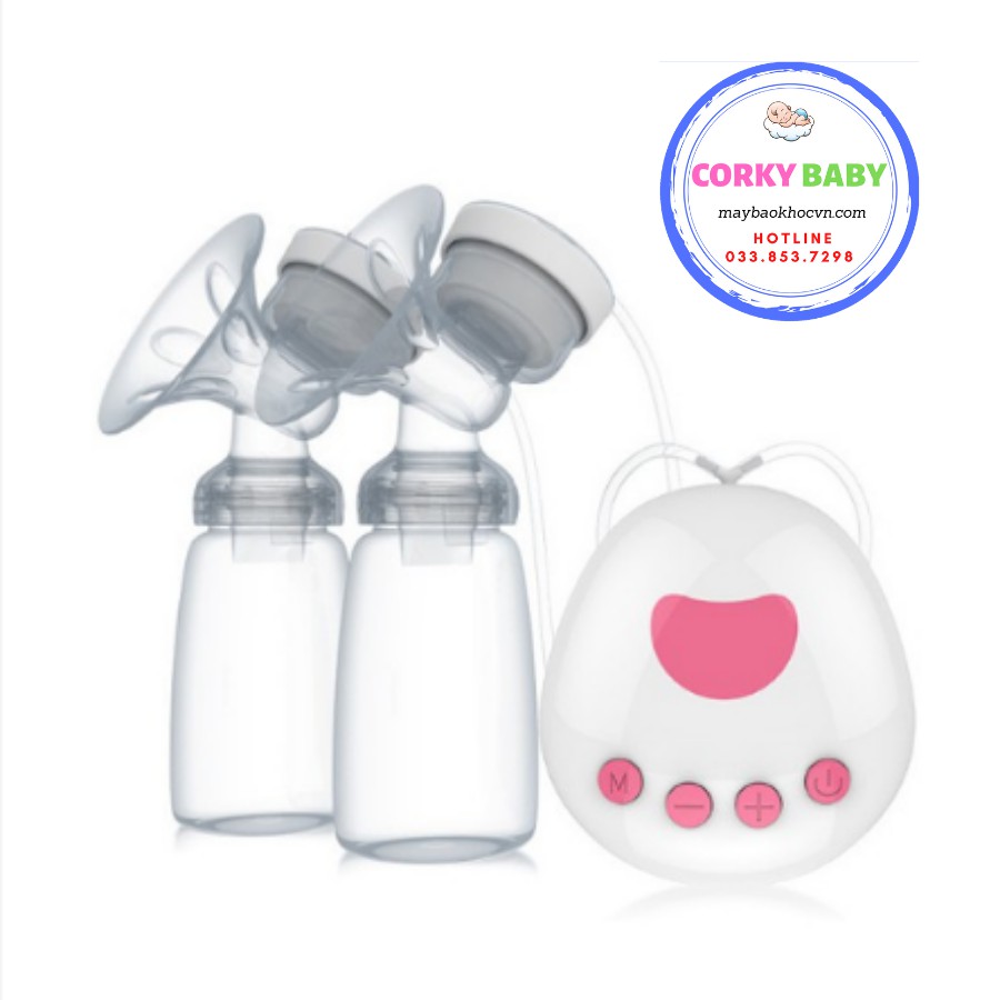 Máy hút sữa CORKY BABY MH01 - tích hợp 2 chế độ hút (massa và vắt sữa), Pin tích điện tiện lợi.