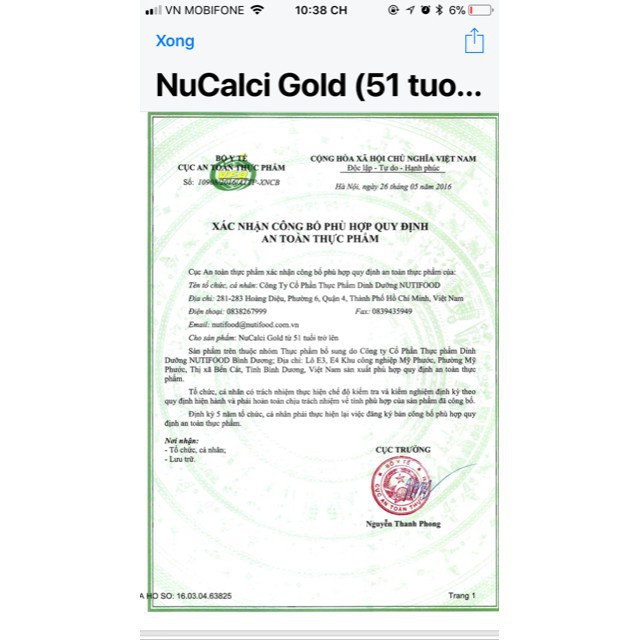 (Nhập THOATFAROI hoàn 10k) sữa NuCalci Gold 800g (trên 51 tuổi)