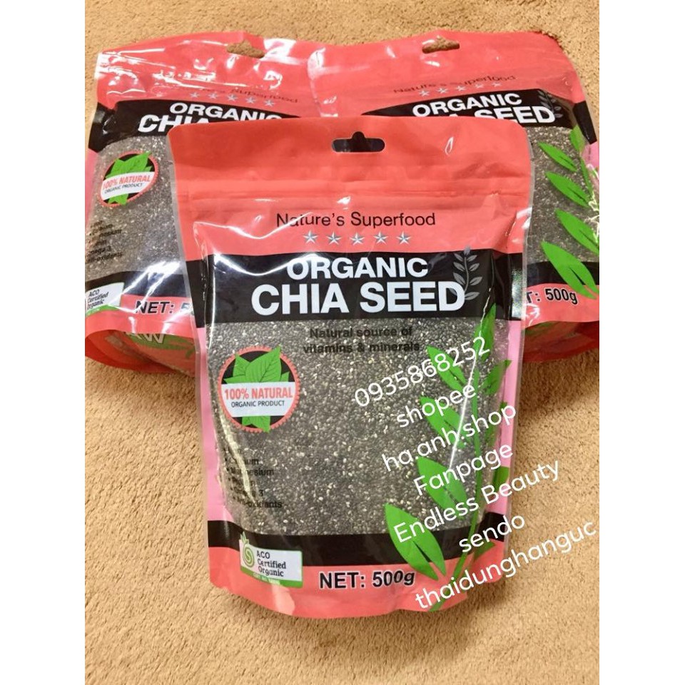 Hạt chia đen Organic Chia Seed Nature’s Superfood 500g date 5/2021