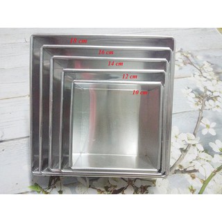 KHUÔN BÁNH NHÔM VUÔNG TỪ 10 ĐẾN 20 CM - LOẠI DÀY