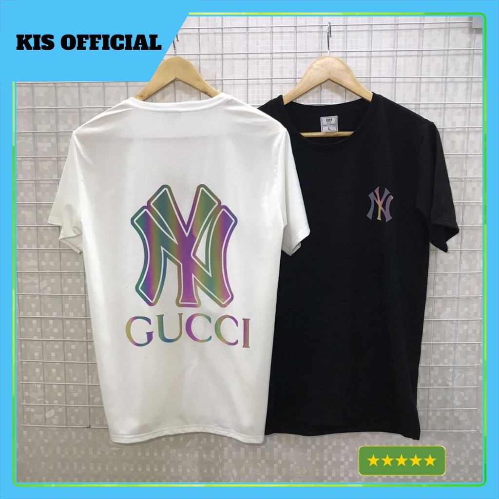 Áo Thun Unisex In Chữ Gu.cci Phản Quang 7 Màu Form Rộng Thời Trang Nam Nữ Phong Cách Hàn Quốc [KIS OFFICIAL]