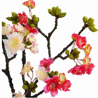 Cành Hoa Anh Đào Giả 3 Nhánh Kiểu Nhật Bản Dùng Trang Trí