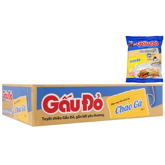 Combo 5 gói Cháo thịt bằm Gấu Đỏ gói 50g