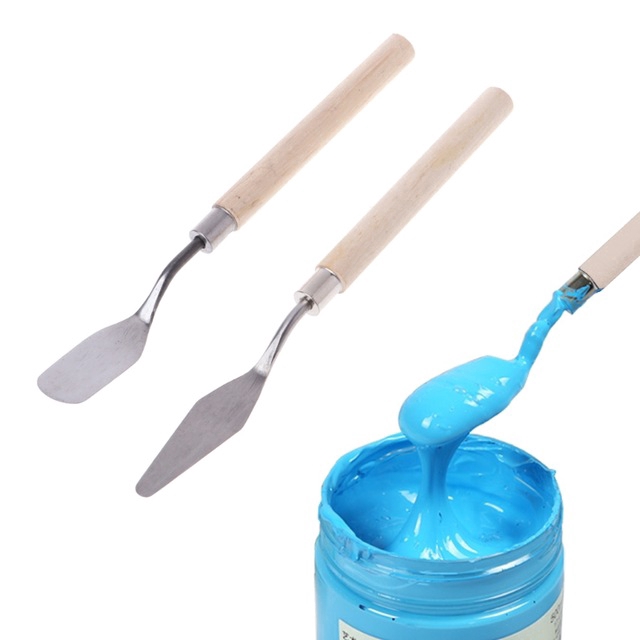2Pcs Palette Oil Mix Pigment Texture Artist Scrape Scraper Knife Spatula Drawer watercolor Student Art Draw Painter Paint Tool