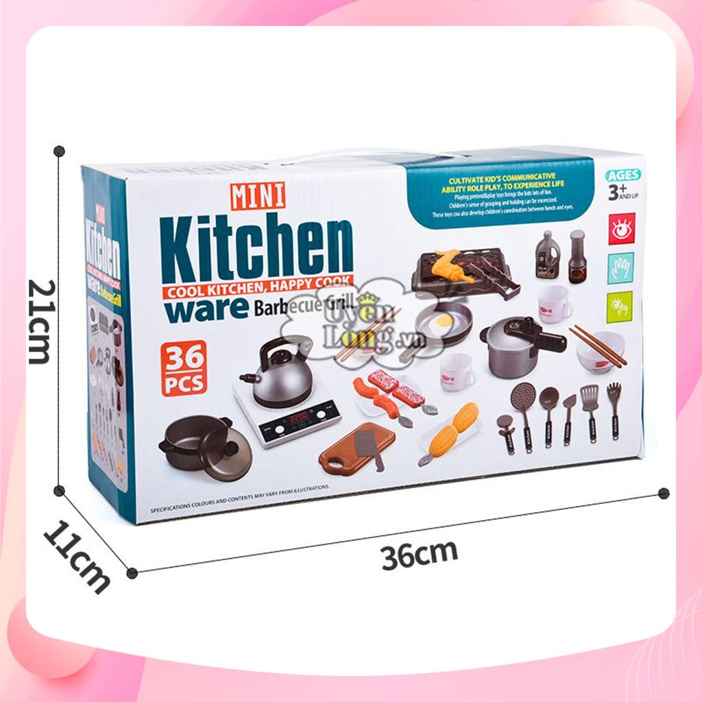 [Voucher Giảm 15K] Bộ Đồ Chơi Nấu Ăn Nhập Vai Bếp Trưởng Gồm 36 Chi Tiết Phiên Bản Tiếng Anh