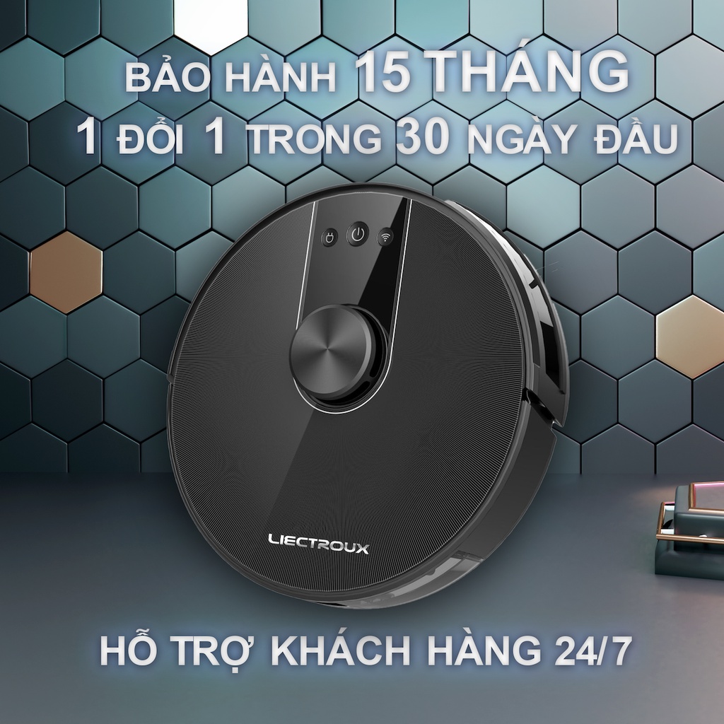 Robot hút bụi lau nhà thông minh Liectroux F5pro lực hút 3000pa, tự động sạc pin Liectroux F5 pro