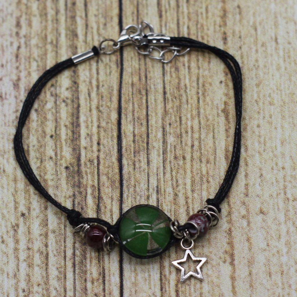 VT54 Vòng tay cỏ 4 lá 5 cái/lốc