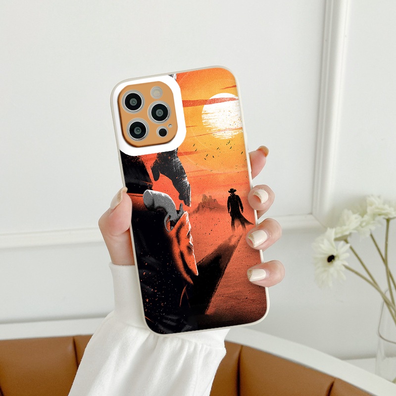 Ốp điện thoại iphone họa tiết game Red Dead Redemption ốp vuông iphone 6 7Plus 8Plus X XSMax 11 Pro Max 12 13 promax